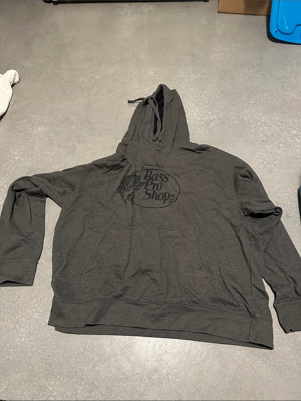 Bass Pro Shops Men's Dark Gray Crewneck Hoodie with Logo